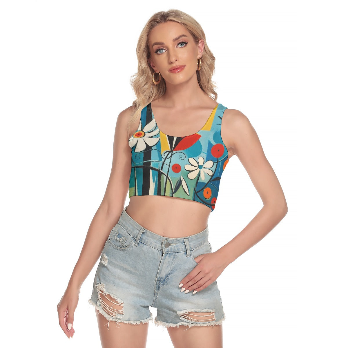 All-Over Print Women's Sport Crop Tank Top