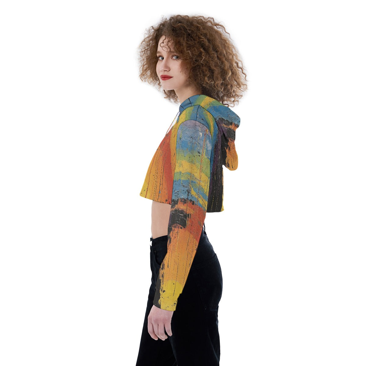 All-Over Print Women's Crop Top Hoodie