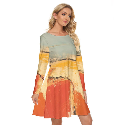 All-Over Print Women's Crew Neck Dress