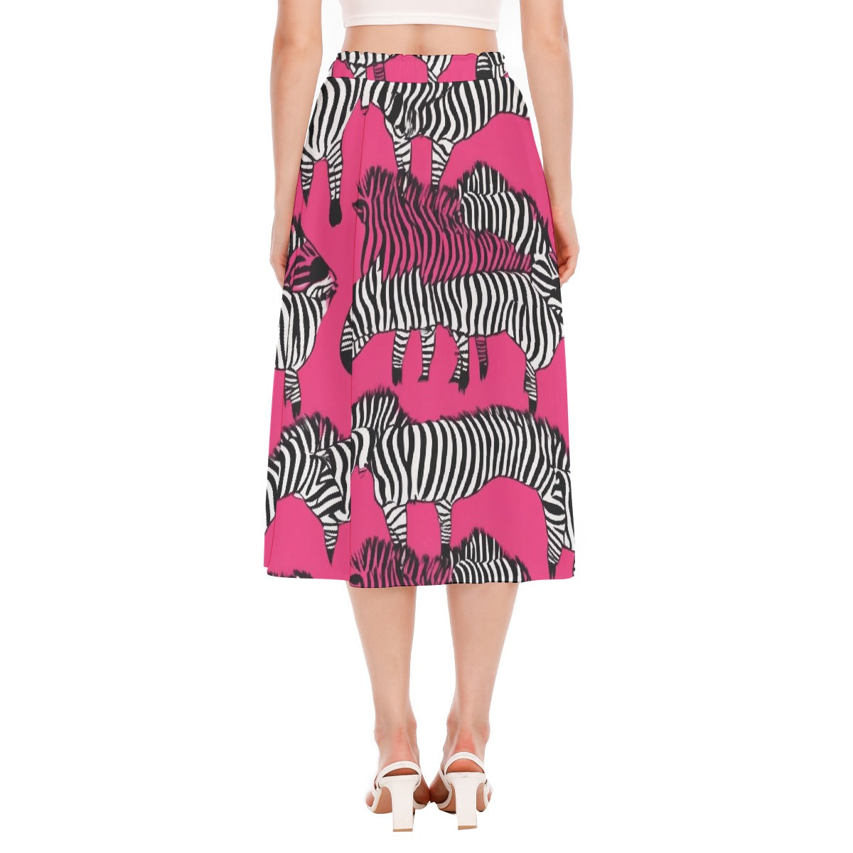 All-Over Print Women's Long Section Chiffon Skirt