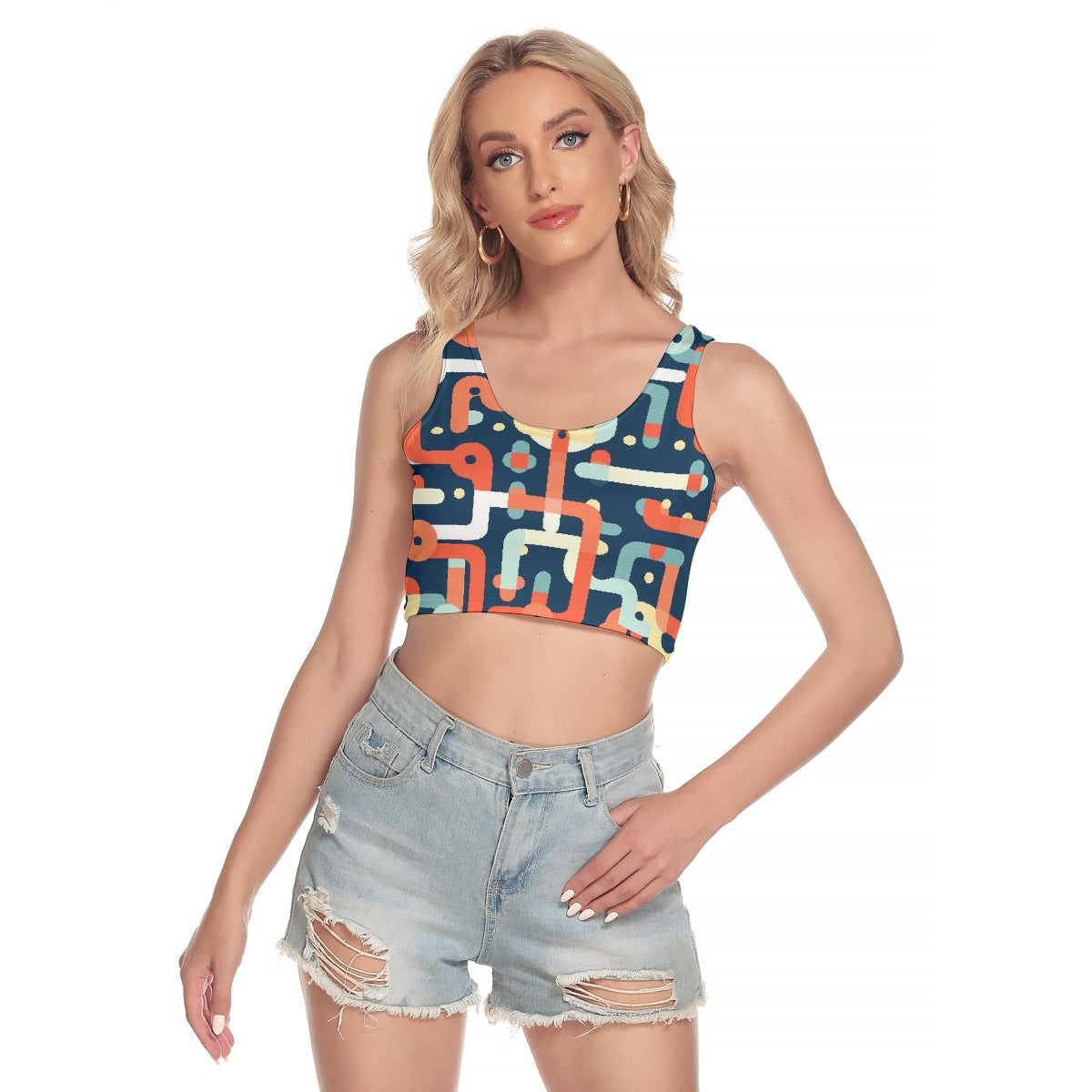 All-Over Print Women's Sport Crop Tank Top