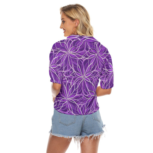 All-Over Print Women's V-neck Shirts