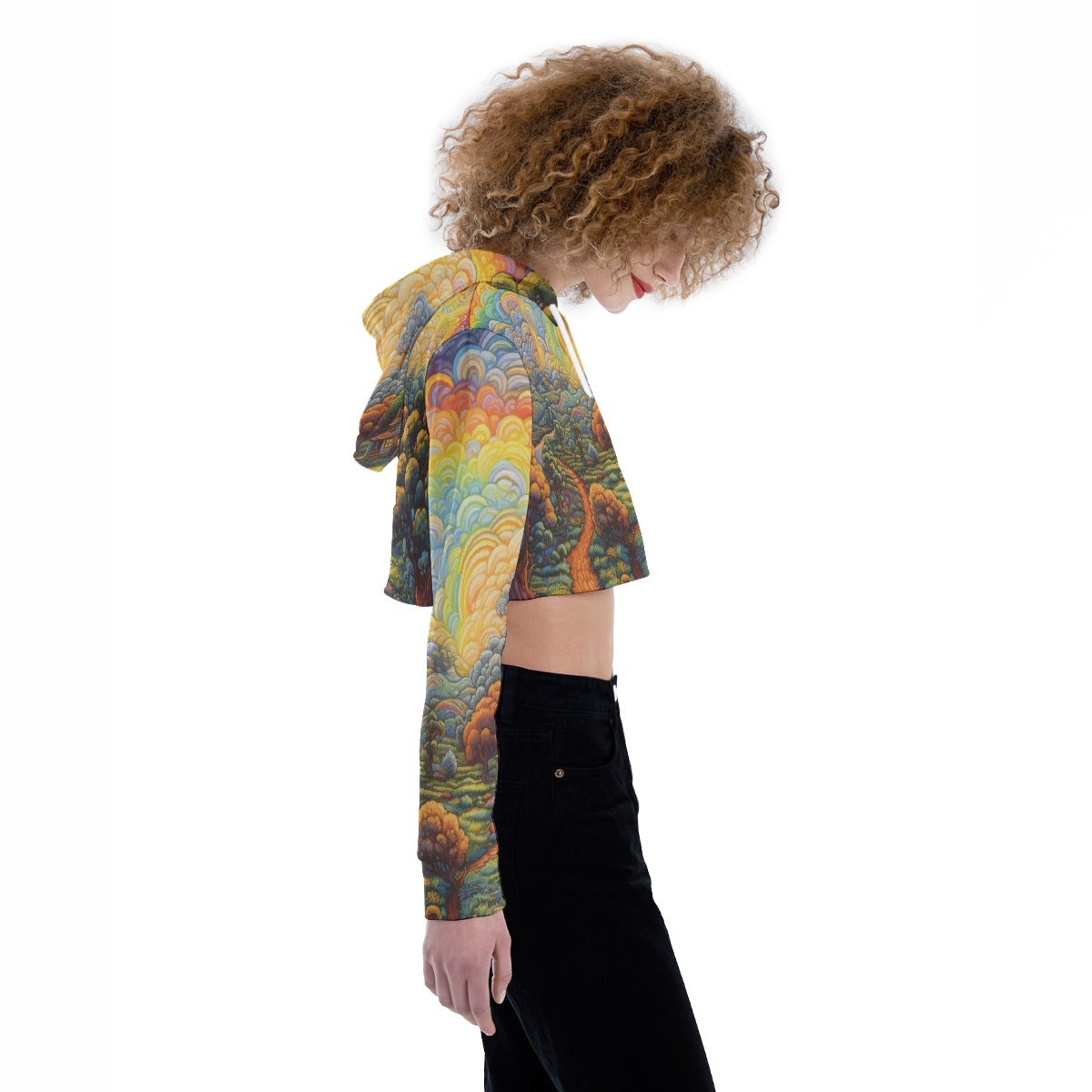 All-Over Print Women's Crop Top Hoodie