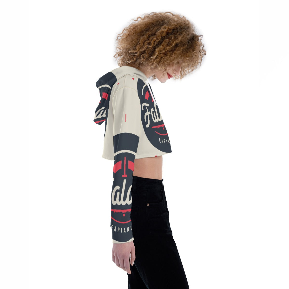 All-Over Print Women's Crop Top Hoodie