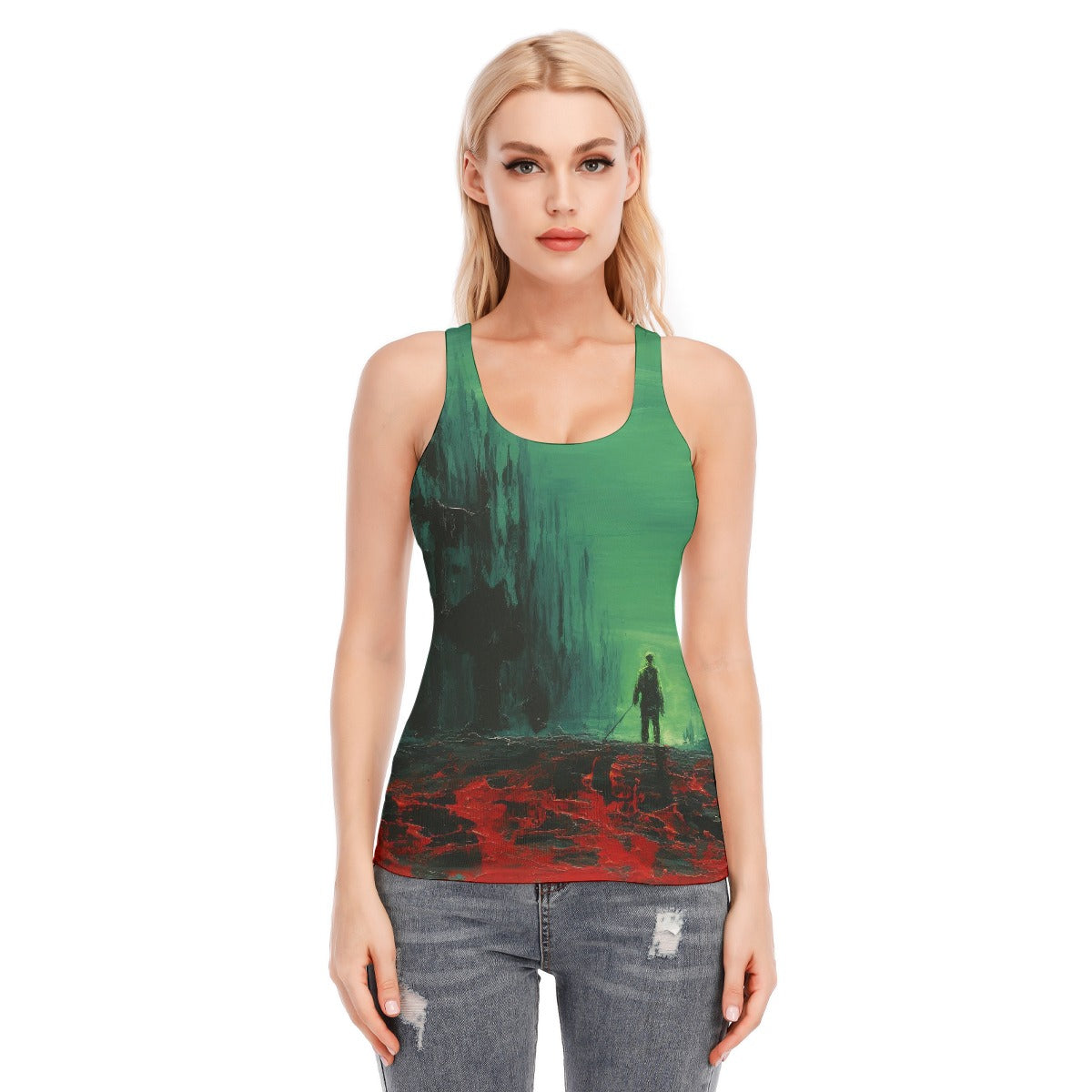 All-Over Print Women's Racer Vest | 190GSM Cotton