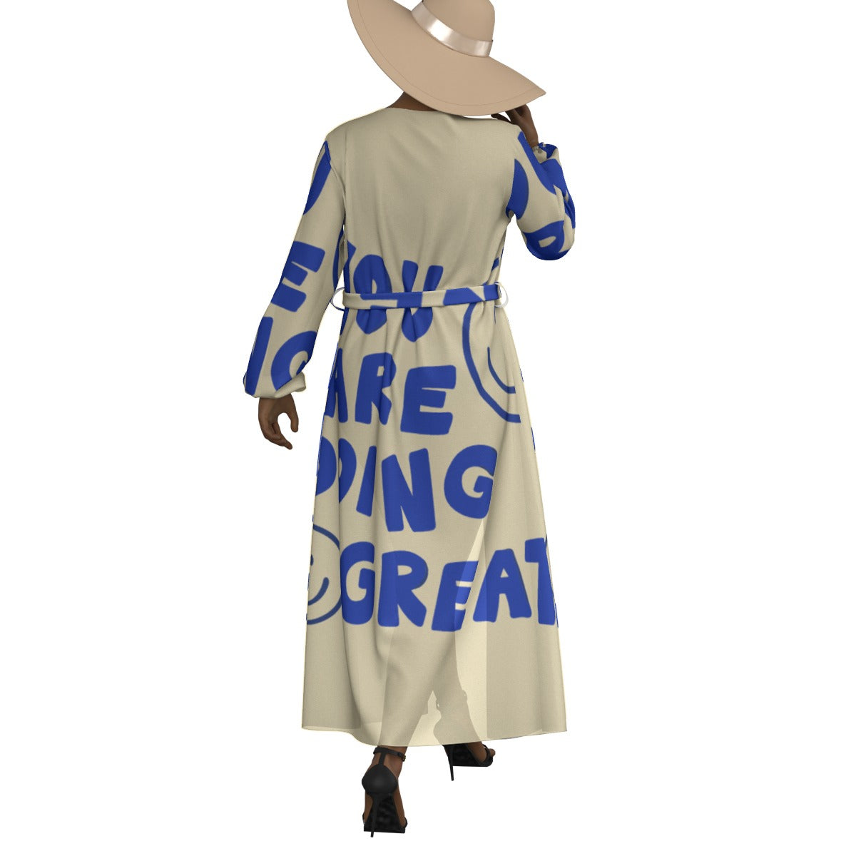 All-Over Print Women's Lace-up Chiffon Robe