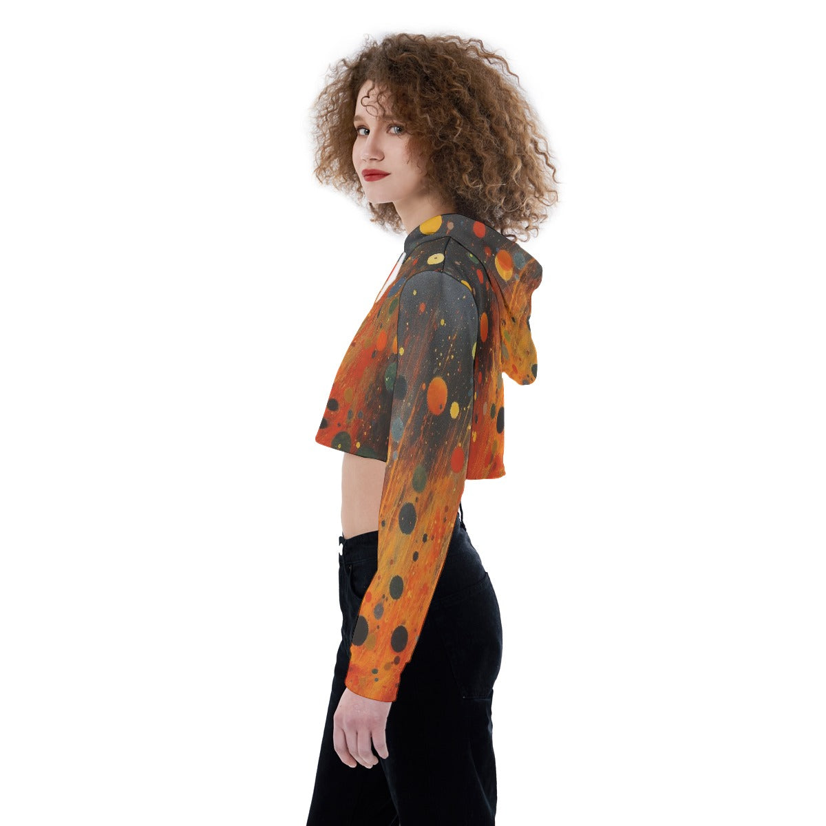 All-Over Print Women's Crop Top Hoodie