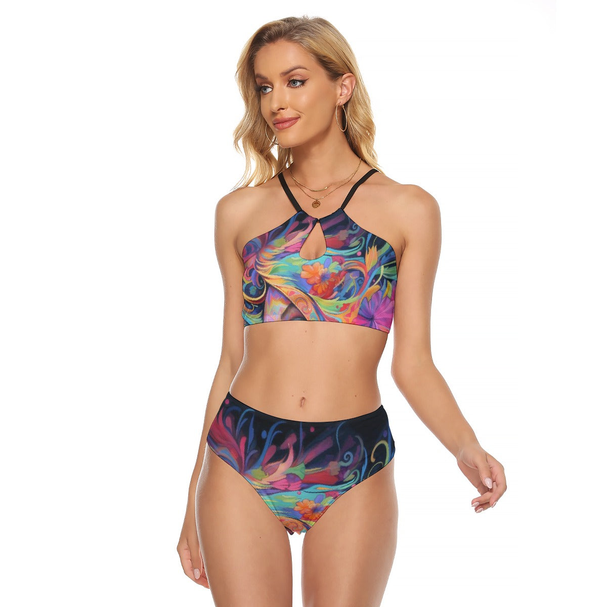 All-Over Print Women's Cami Keyhole One-piece Swimsuit