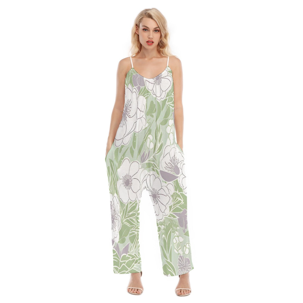 All-Over Print Women's Loose Cami Jumpsuit
