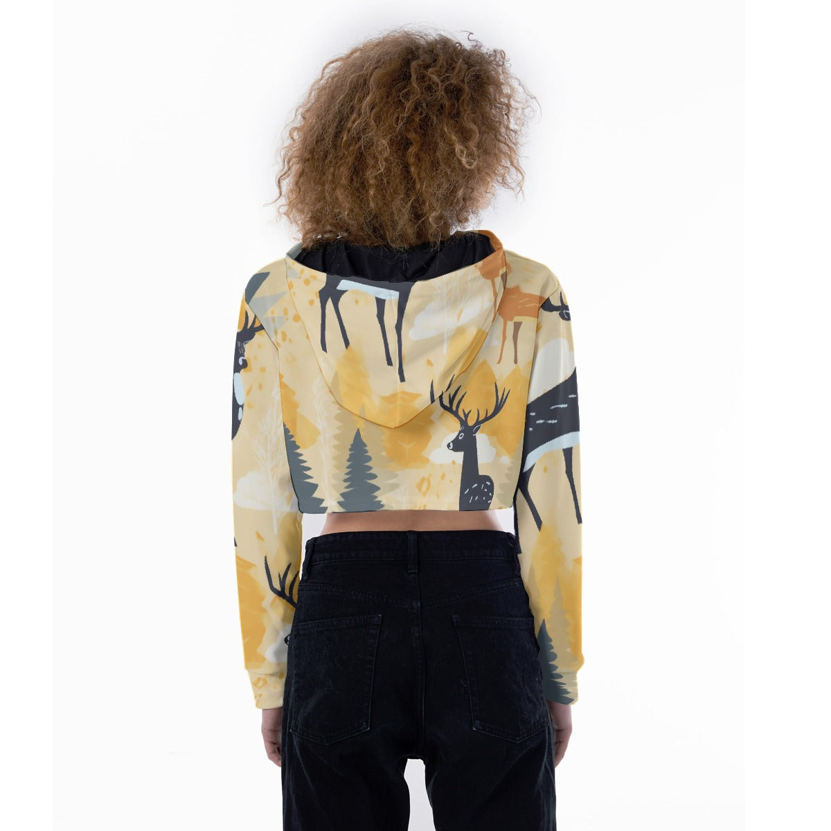 All-Over Print Women's Crop Top Hoodie