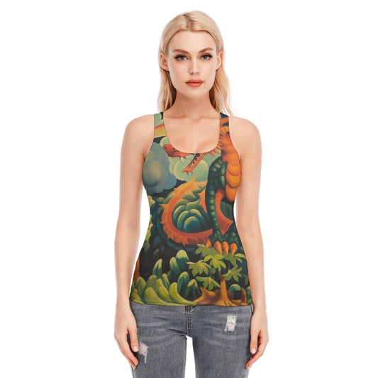 All-Over Print Women's Racer Vest | 190GSM Cotton