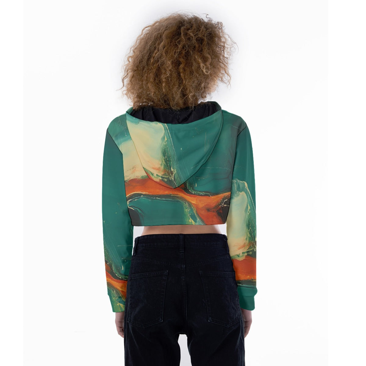All-Over Print Women's Crop Top Hoodie