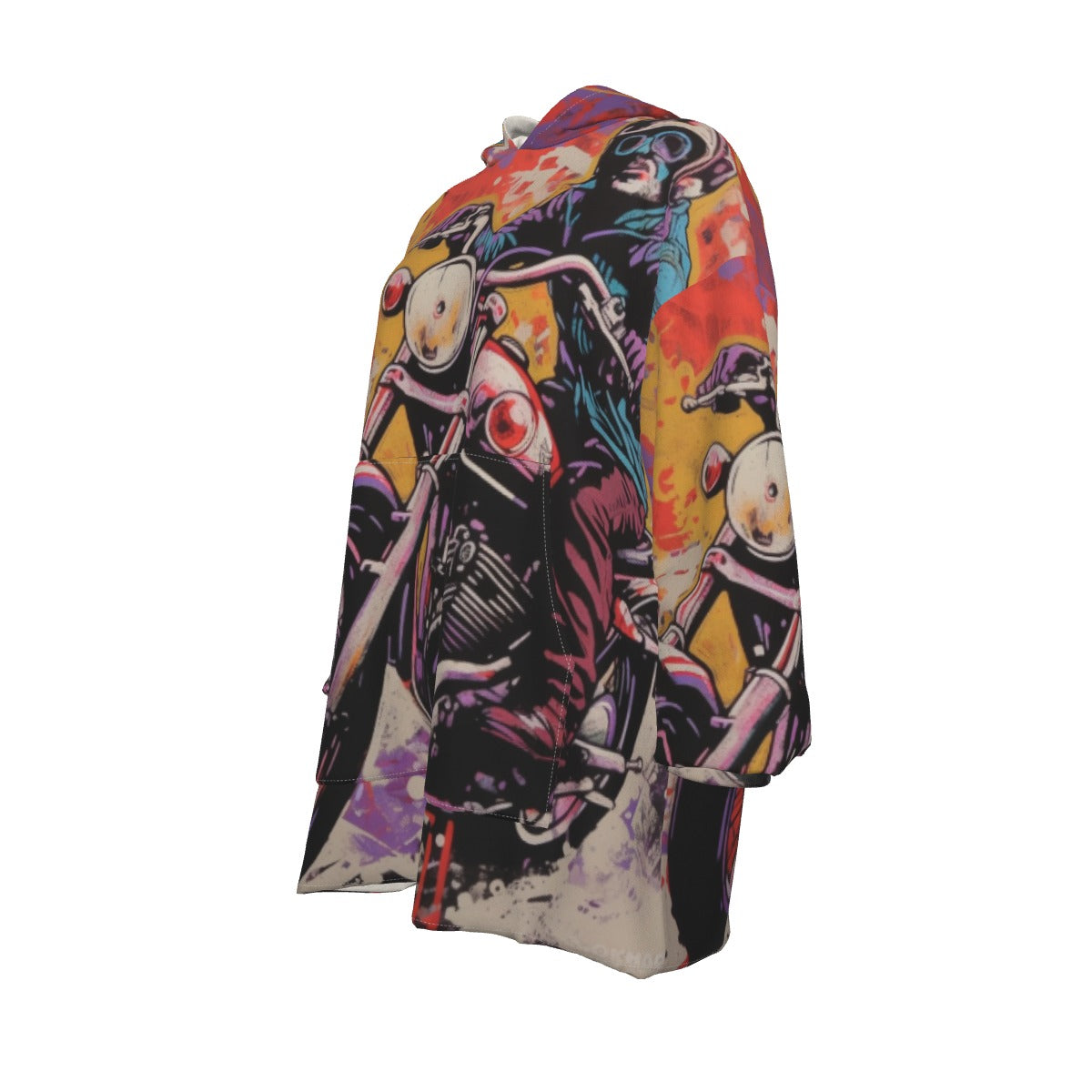 All-Over Print Women's Sherpa Fleece Hoodie Blanket