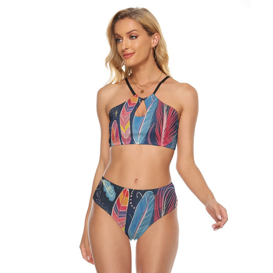 All-Over Print Women's Cami Keyhole One-piece Swimsuit