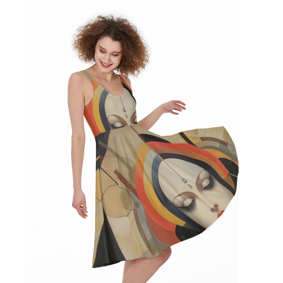 All-Over Print Women's Sleeveless Dress