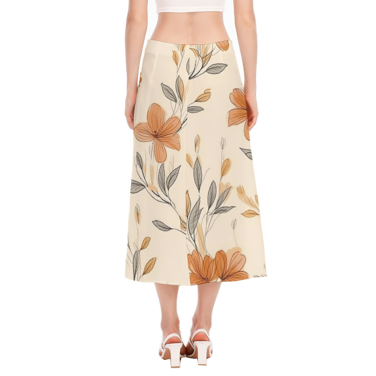 All-Over Print Women's High Slit Long Skirt