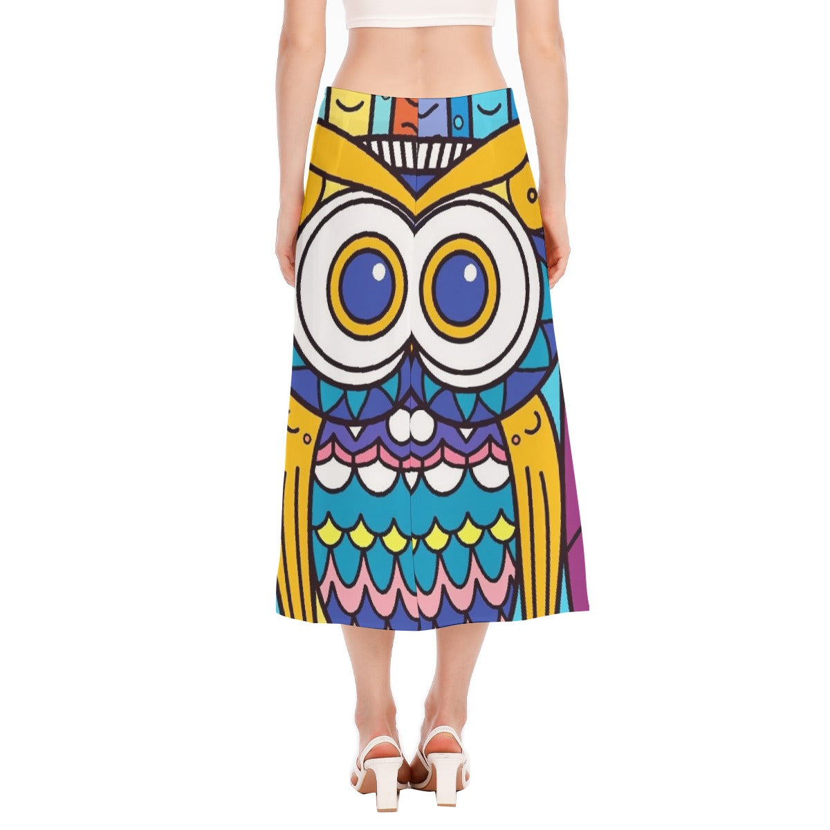 All-Over Print Women's High Slit Long Skirt