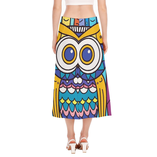 All-Over Print Women's High Slit Long Skirt