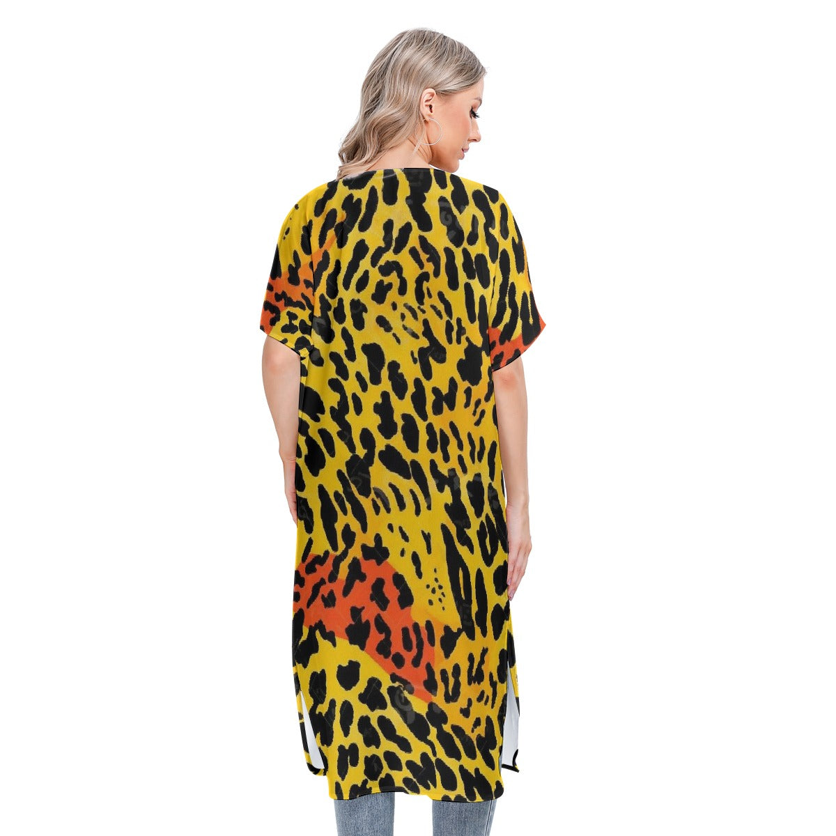 All-Over Print Women's Short Sleeve Cardigan