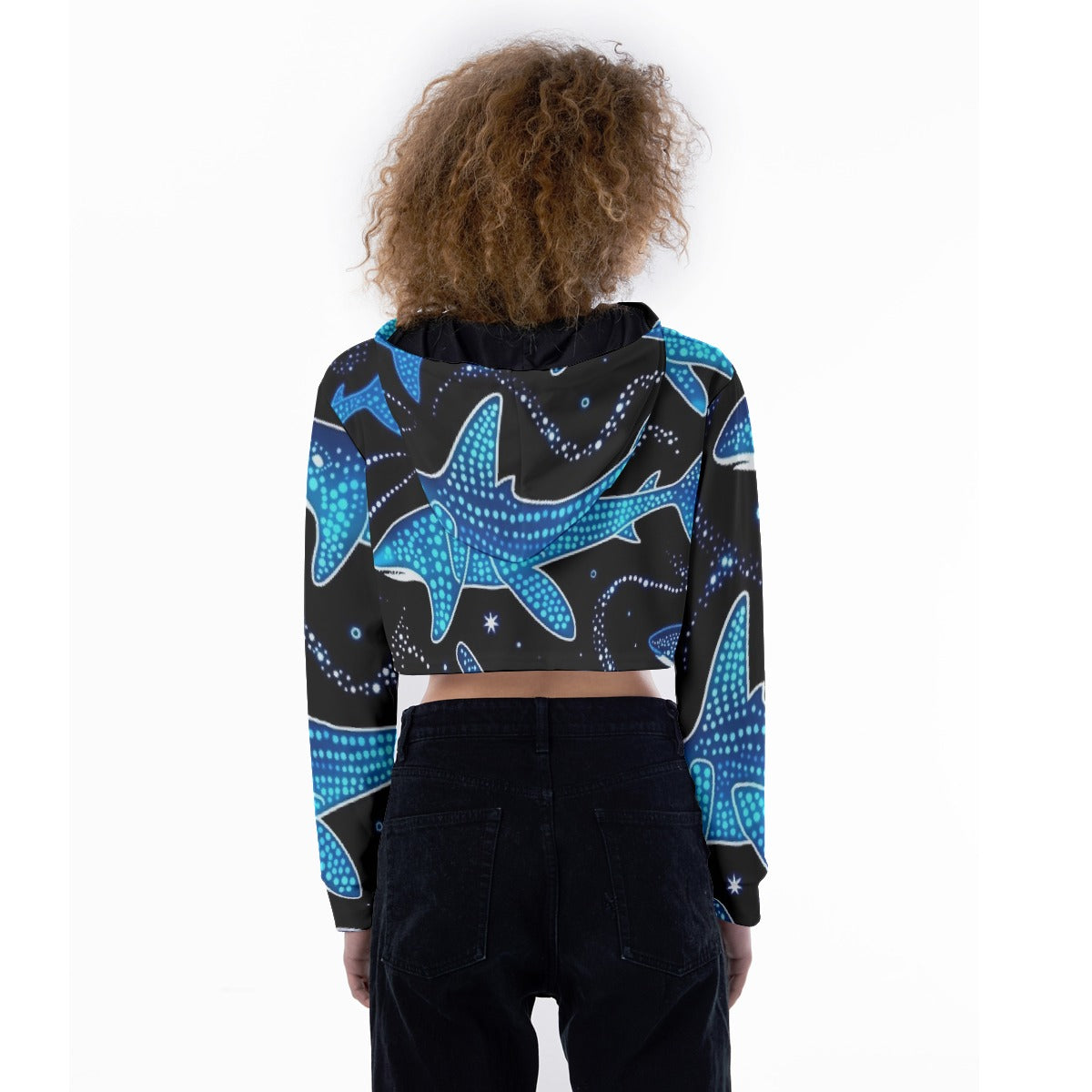 All-Over Print Women's Crop Top Hoodie