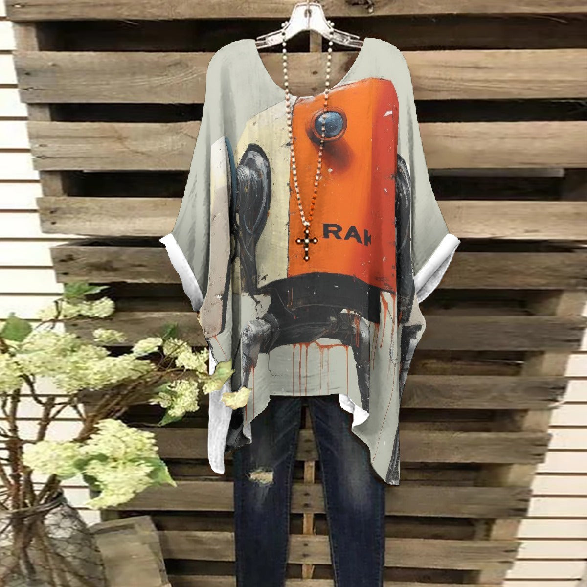 All-Over Print Women's Bat Sleeve Shirt