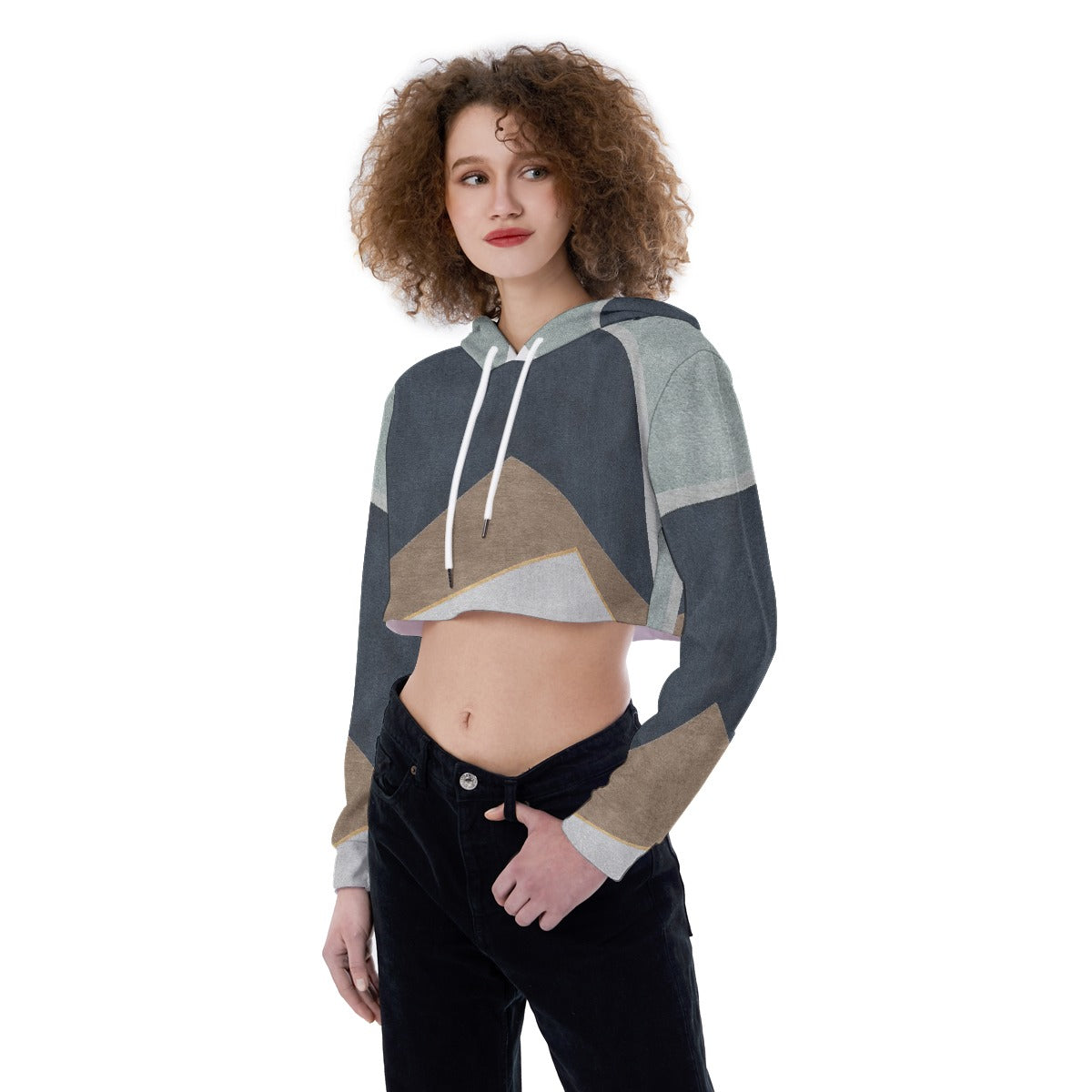 All-Over Print Women's Crop Top Hoodie