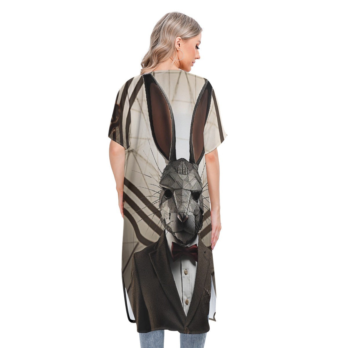 All-Over Print Women's Short Sleeve Cardigan