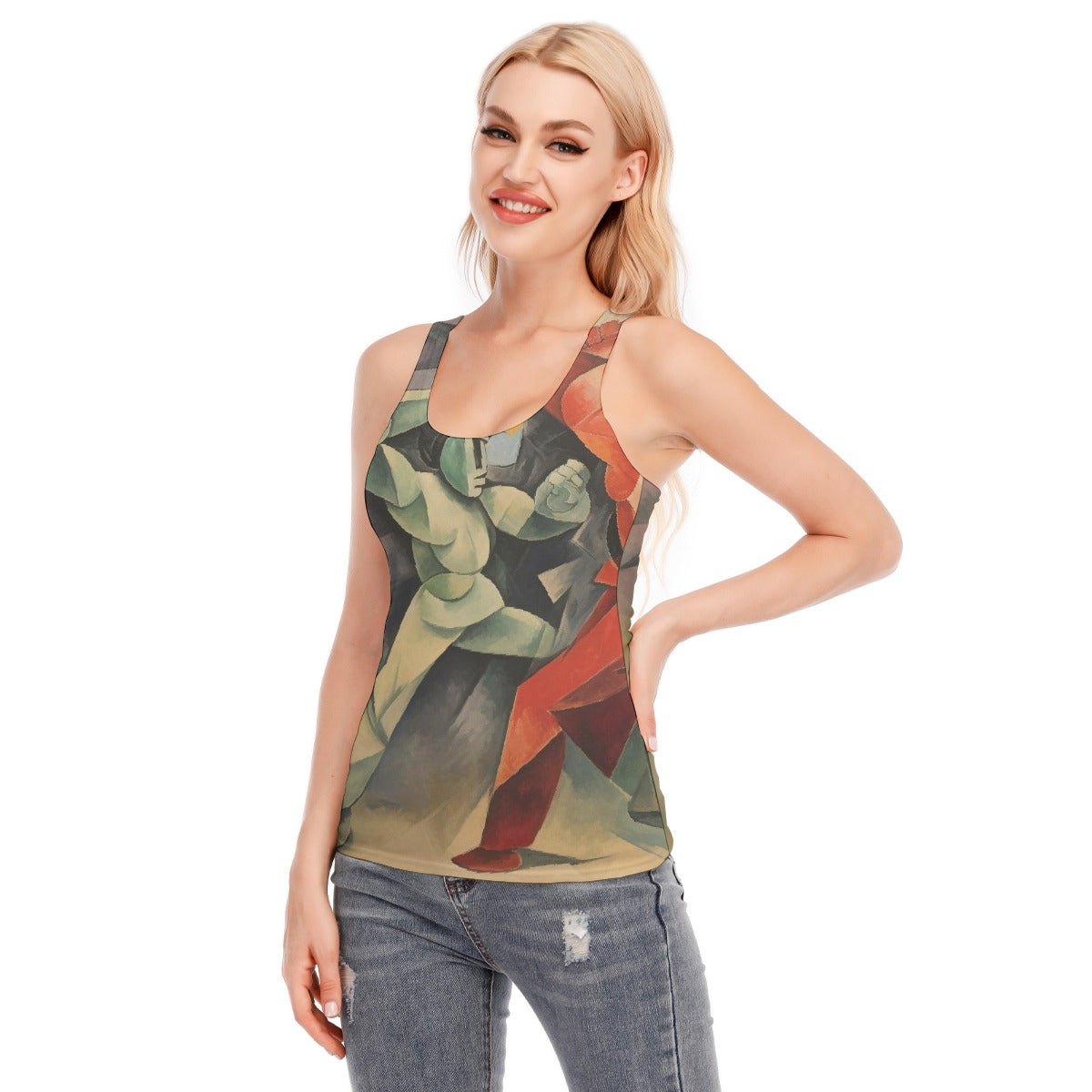 All-Over Print Women's Racer Vest | 190GSM Cotton