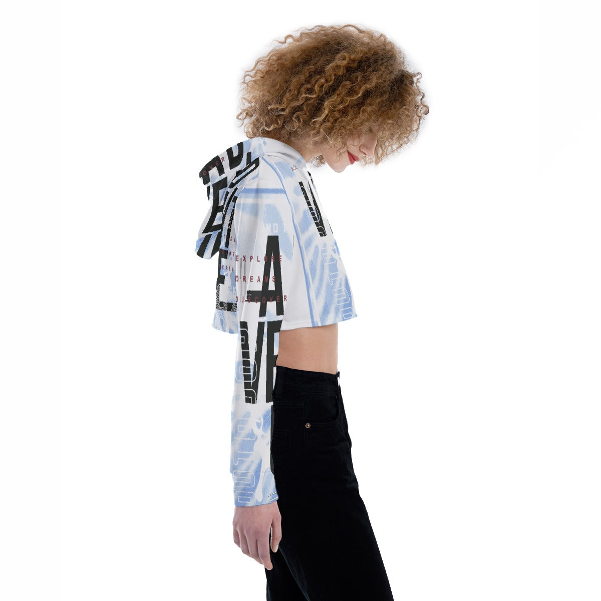All-Over Print Women's Crop Top Hoodie