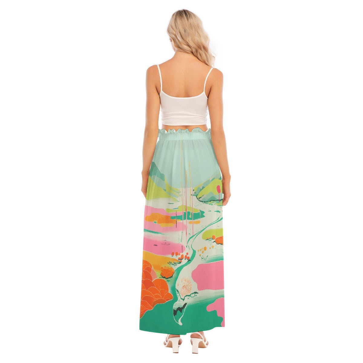 All-Over Print Women's Side Split Skirt