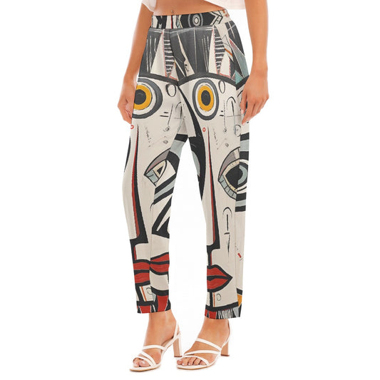 All-Over Print Women's Loose Straight-leg Pants