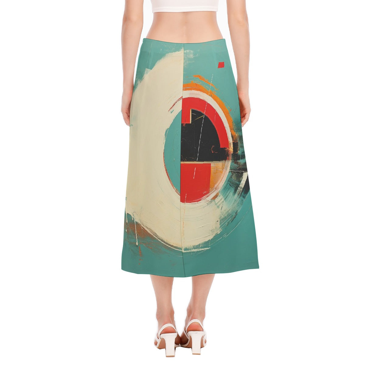 All-Over Print Women's High Slit Long Skirt