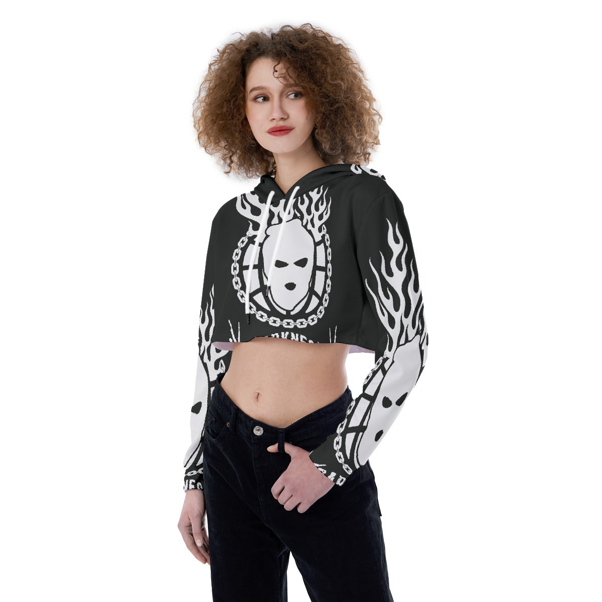 All-Over Print Women's Crop Top Hoodie
