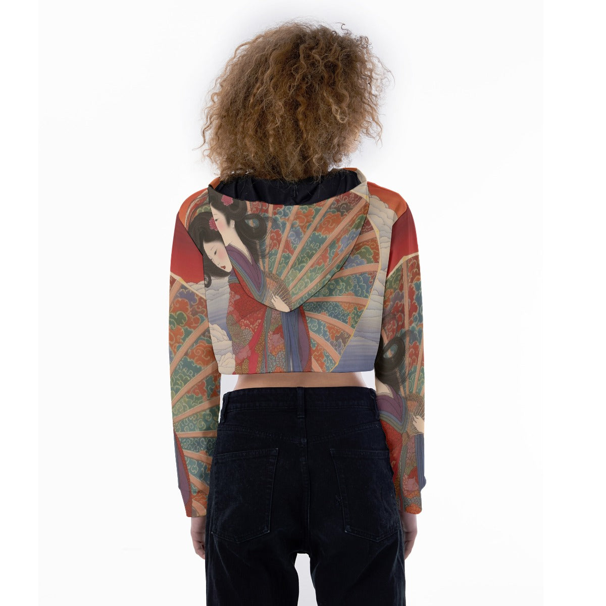 All-Over Print Women's Crop Top Hoodie
