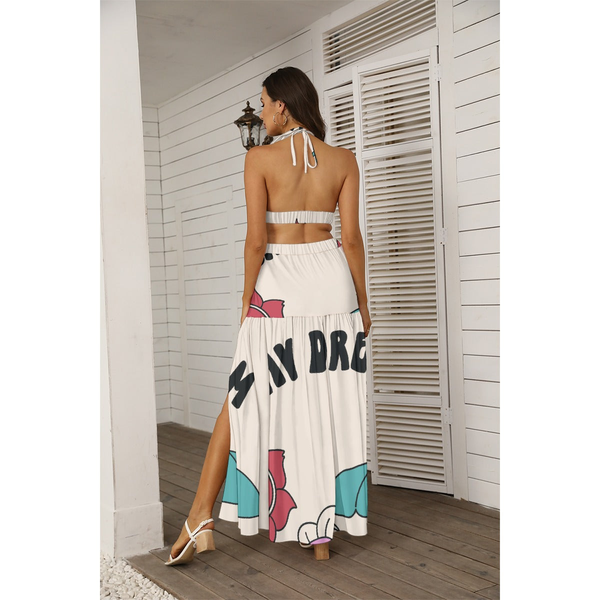 All-Over Print Women's Tie Back Wrap Dress