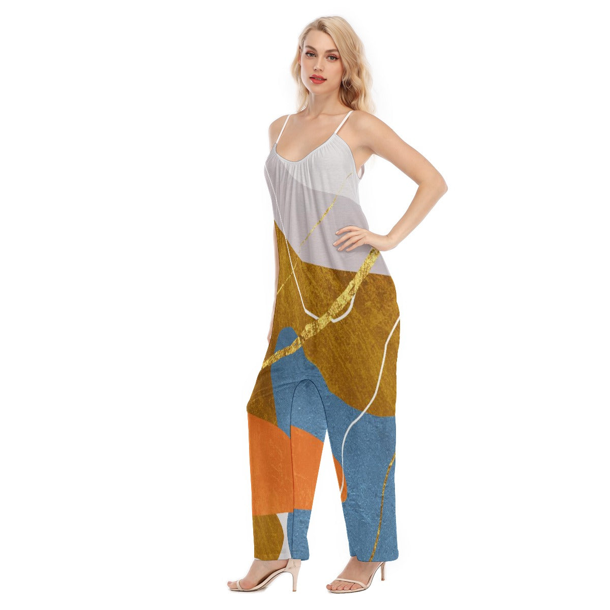 All-Over Print Women's Loose Cami Jumpsuit