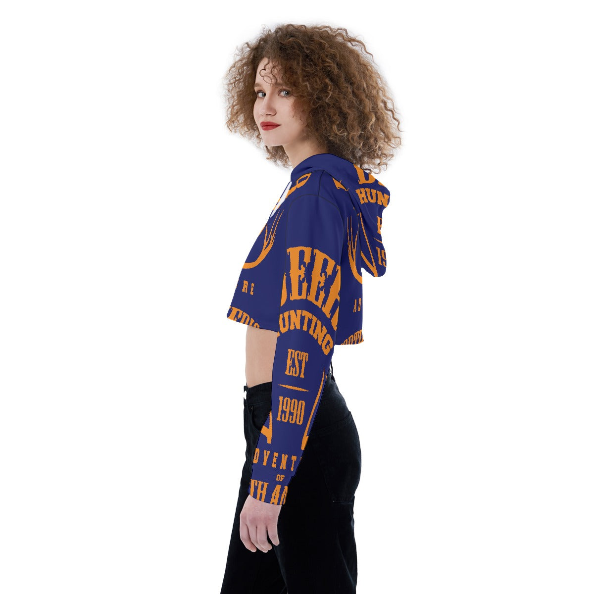 All-Over Print Women's Crop Top Hoodie