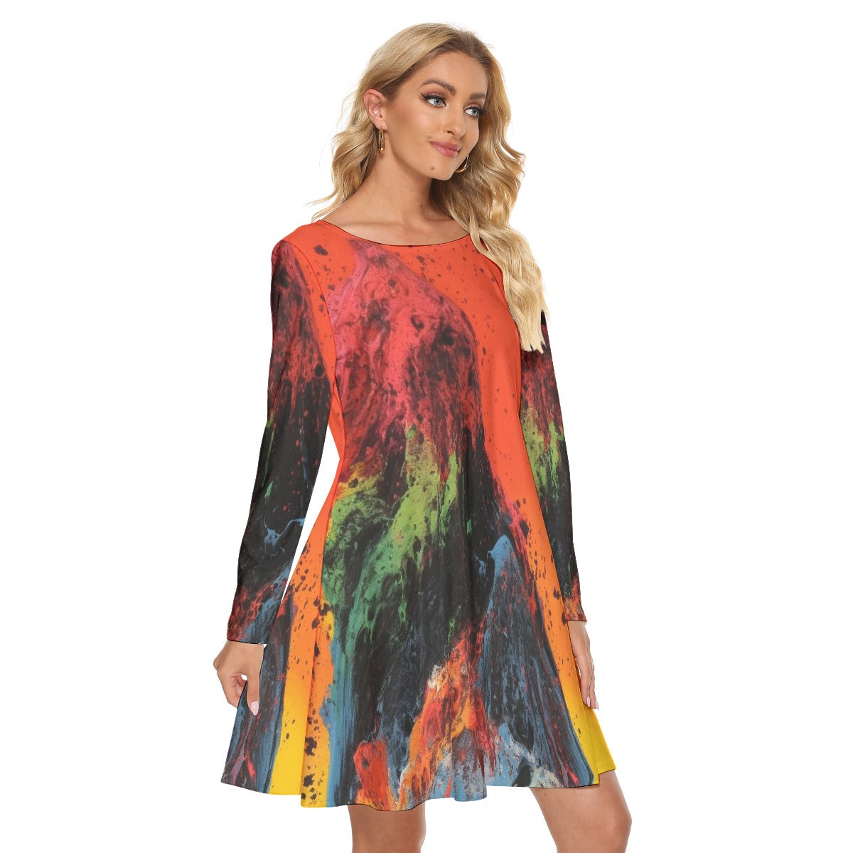 All-Over Print Women's Crew Neck Dress