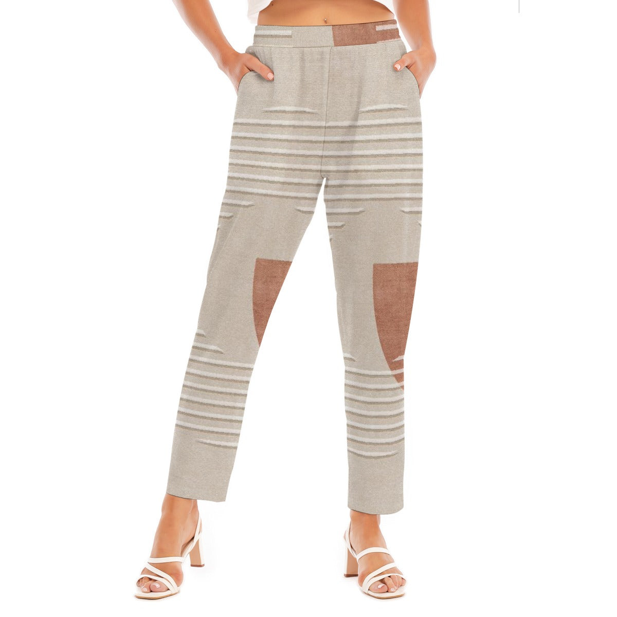 All-Over Print Women's Loose Straight-leg Pants