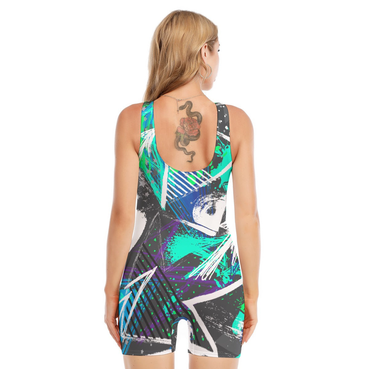 All-Over Print Women's Sleeveless One-piece Swimsuit