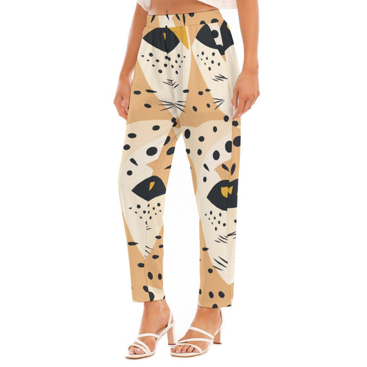 All-Over Print Women's Loose Straight-leg Pants