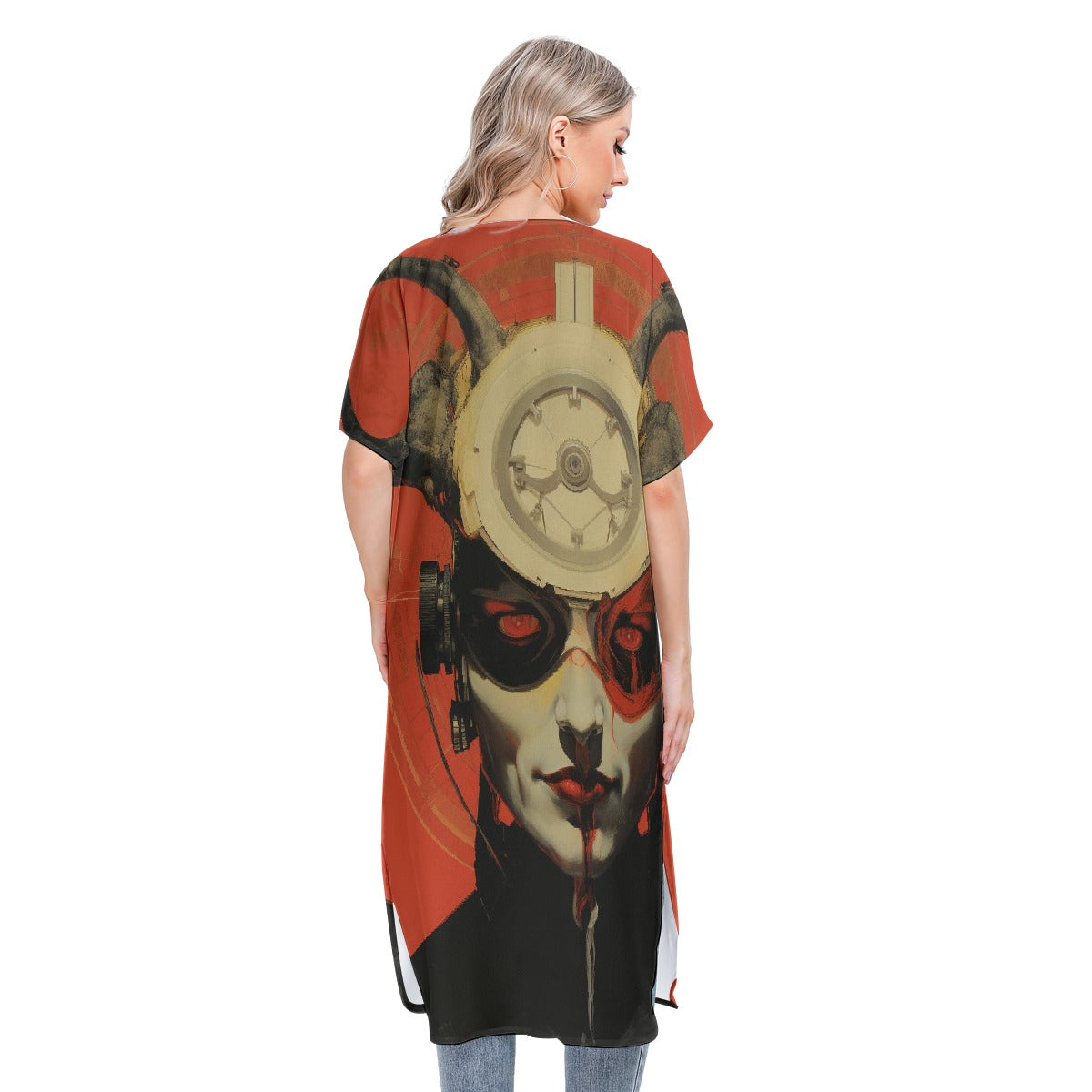 All-Over Print Women's Short Sleeve Cardigan