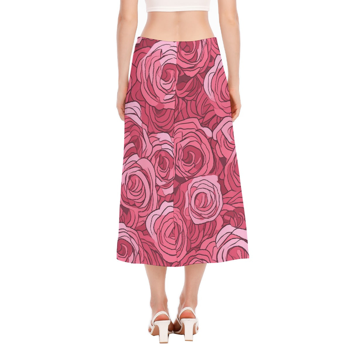 All-Over Print Women's High Slit Long Skirt