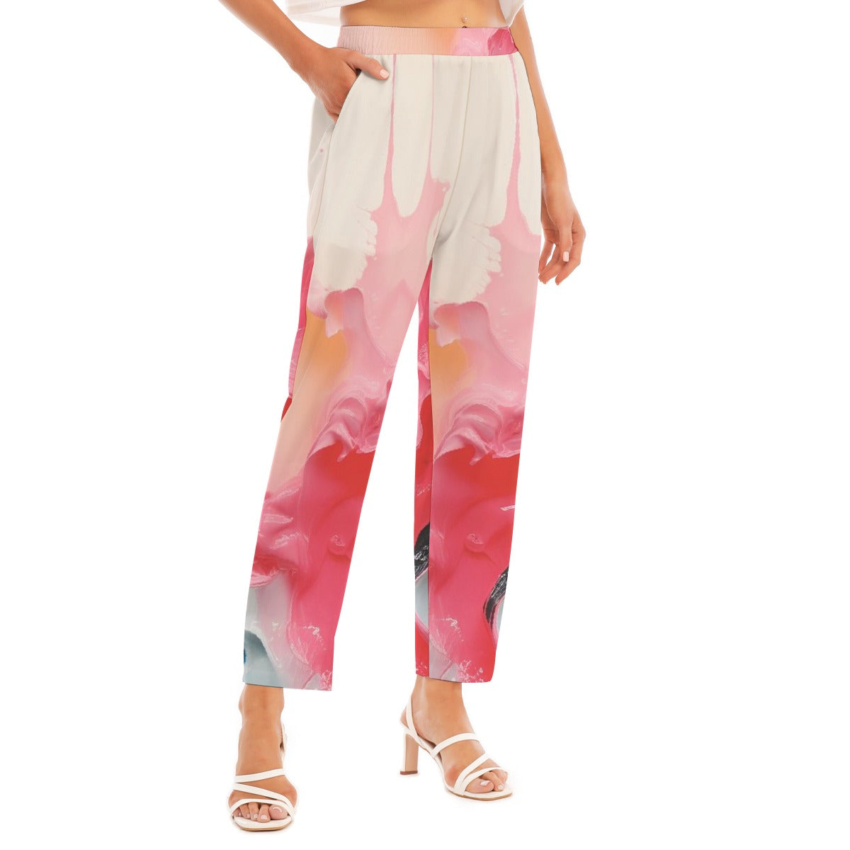 All-Over Print Women's Loose Straight-leg Pants