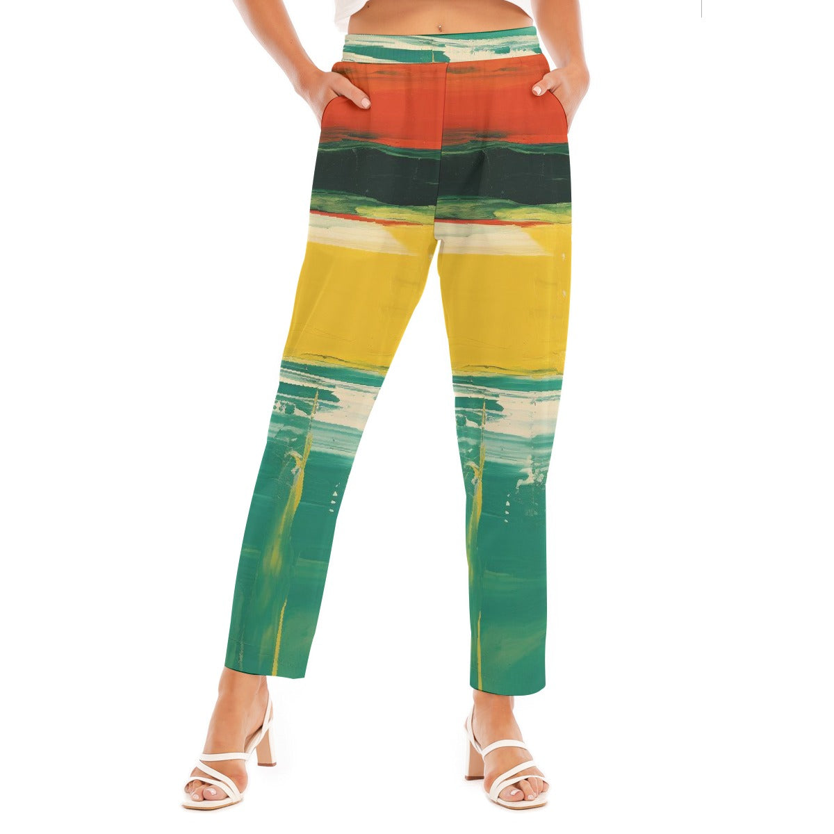 All-Over Print Women's Loose Straight-leg Pants