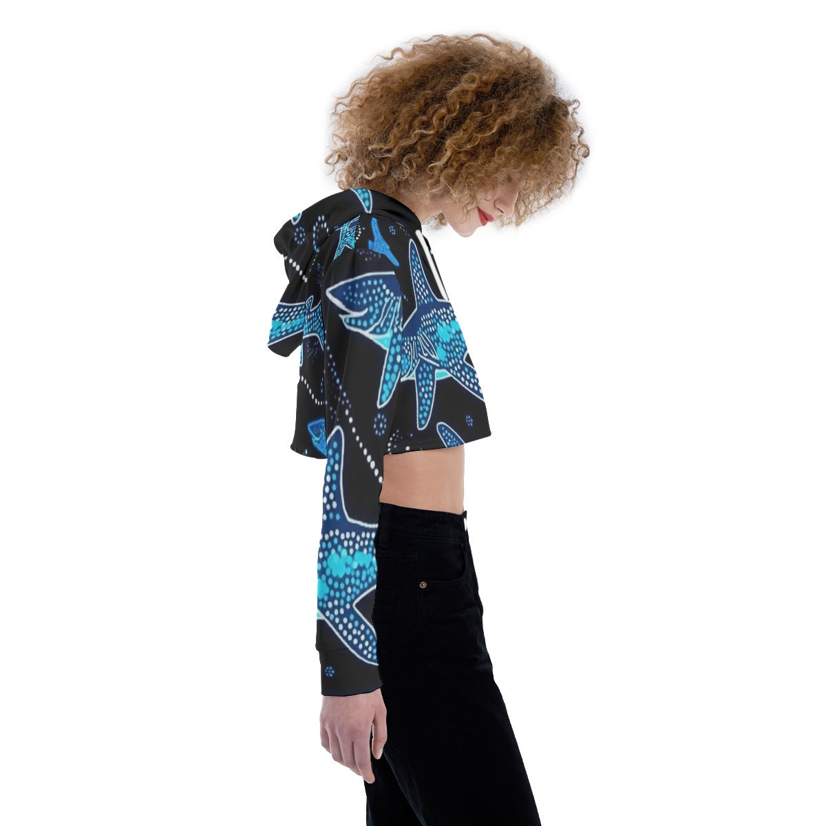 All-Over Print Women's Crop Top Hoodie