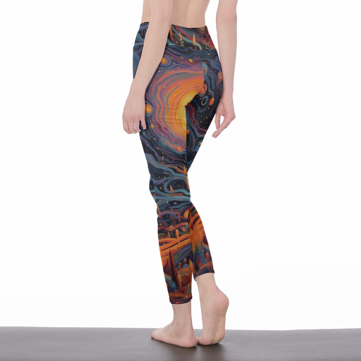 All-Over Print Women's High Waist Leggings | Side Stitch Closure