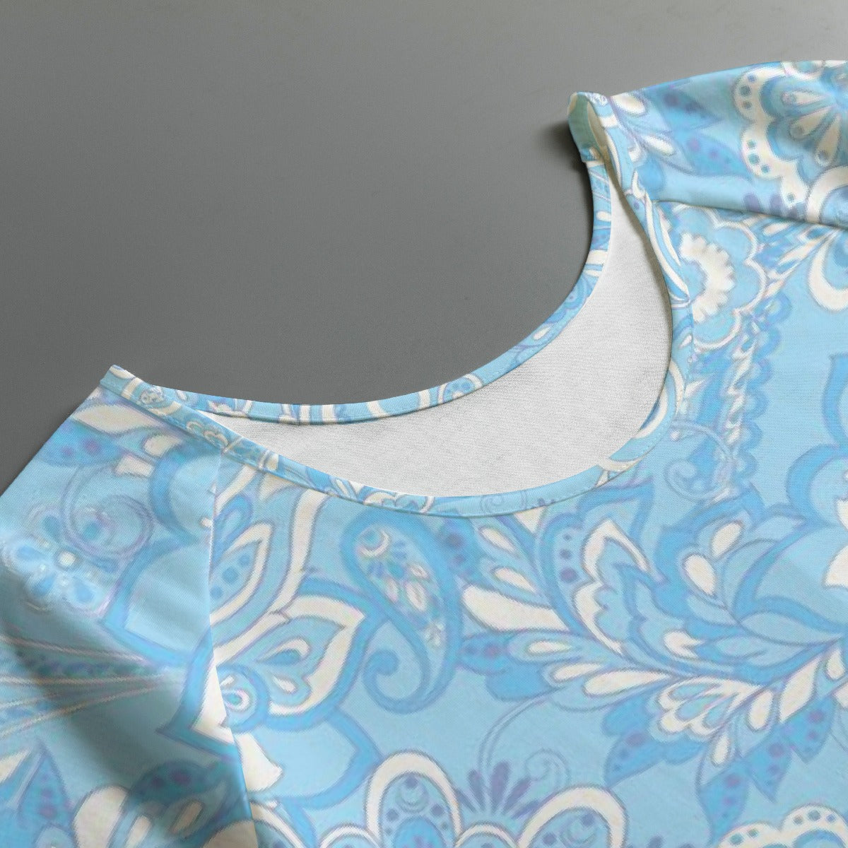 All-Over Print Women's Round Neck T-shirt With Raglan Sleeve