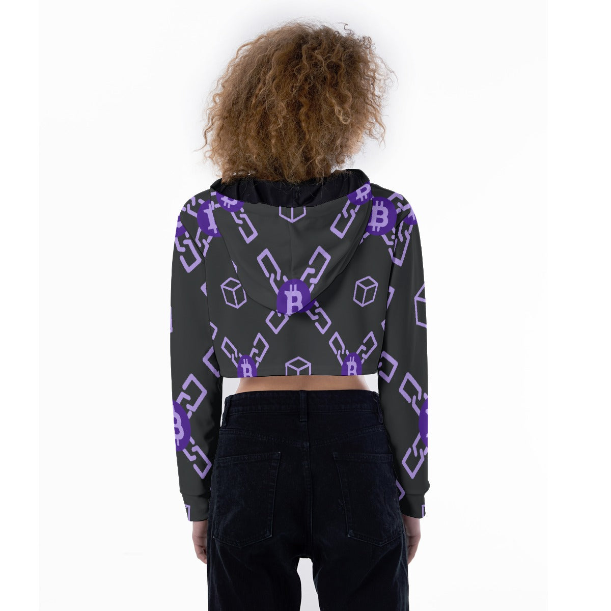 All-Over Print Women's Crop Top Hoodie
