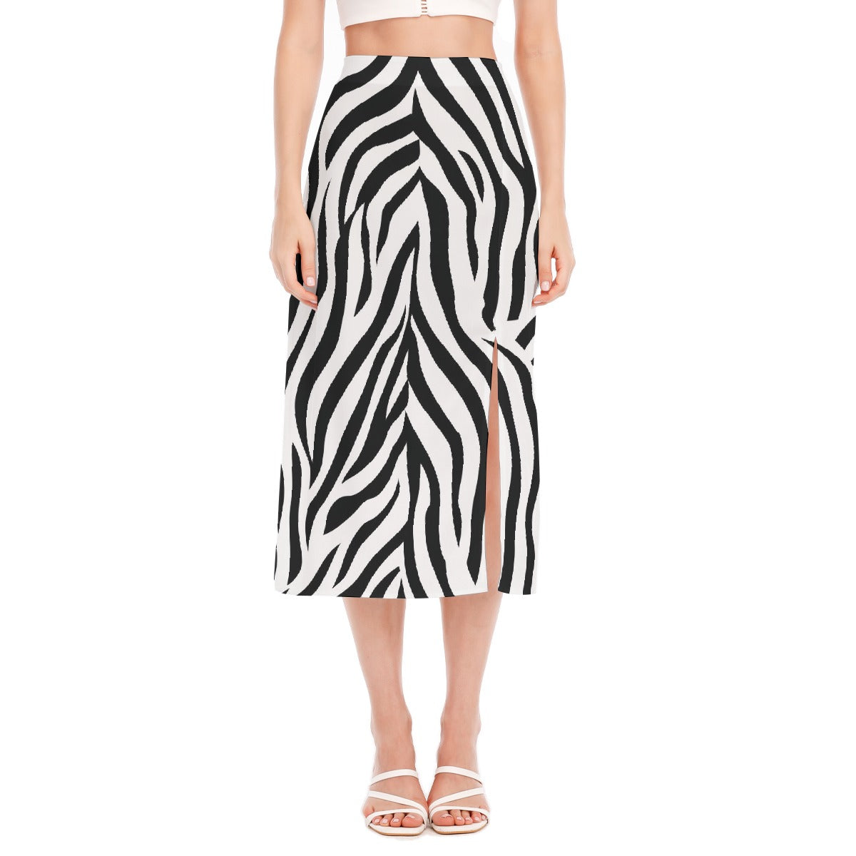All-Over Print Women's High Slit Long Skirt